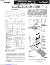 Carrier 58BD Installation, Start-Up And Service Instructions Manual