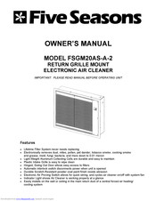 Five Seasons FSGM20AS-A-2 Owner's Manual