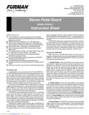 Furman SPB-8 Instruction Sheet