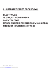 Electrolux PM1842RBH Illustrated Parts Breakdown