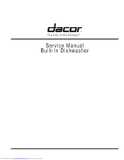 Dacor Built-In Dishwasher Service Manual