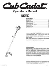 Cub Cadet ST426s Operator's Manual