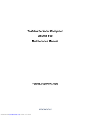 Toshiba Qosmio F50 Series Maintenance Manual
