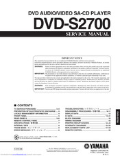 Yamaha DVD-S2700 Service Manual