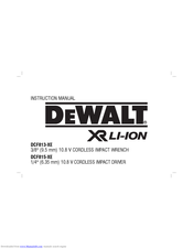 DeWalt DCF815-XE Instruction Manual