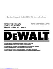 DeWalt DW998 Instruction Manual