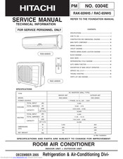 Hitachi RAC-65NH5 Service Manual