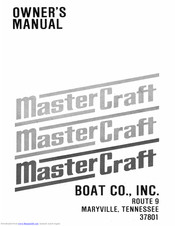 MasterCraft Maryville Owner's Manual