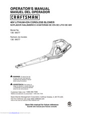 Craftsman 138. 99077 Operator's Manual