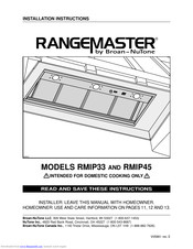 NuTone RMIP45 Installation Instructions Manual