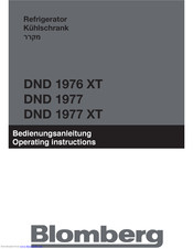 Blomberg DND 1976 XT Operating Instructions Manual