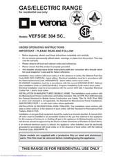 Verona VEFSGE 304 SC Series User Operating Instructions Manual