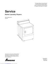 Amana Home Laundry Dryers Service Manual