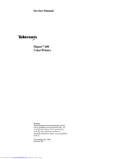 Tektronix Phaser 600 Service Manual