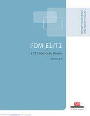 Radiant Communications FOM-T1 Installation And Operation Manual