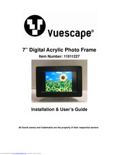 Vuescape 11011227 Installation & User Manual