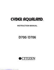 Citizen Cyber Aqualand D700 Instruction Manual