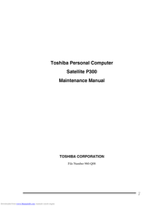 Toshiba Satellite P300 Maintenance Manual