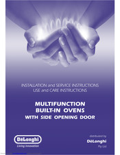 DeLonghi MULTIFUNCTION BUILT-IN OVEN Installation And Service Instructions Use And Care Instructions