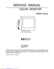 HP S992X Series Service Manual