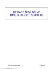 HP HDD Troubleshooting Manual