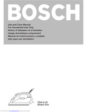 Bosch TDA 8 UC Use And Care Manual
