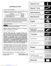 Honda Accord 86 Manual