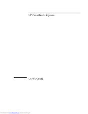 HP OmniBook Sojourn User Manual