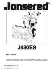 Jonsered 96192006600 Parts Manual