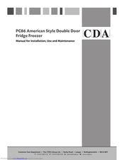 CDA PC86 Manual For Installation, Use And Maintenance