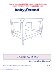 Baby Trend Trend Playard Instruction Manual