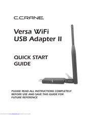 C. Crane Versa WiFi USB Adapter II Quick Start Manual