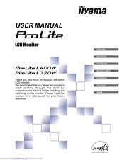 iiyama Prolite L320W User Manual