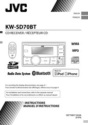 JVC KW-SD70BT Instructions Manual