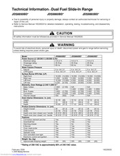 Maytag JDS8850BD Technical Information