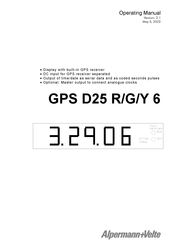 Alpermann+Velte GPS D25 Y 6 Operating Manual