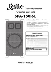 Leslie SPA-150R-L Manuals | ManualsLib