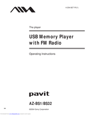 Sony pavit AZ-BS32 Operating Instructions Manual