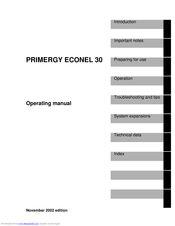 Fujitsu PRIMERGY ECONEL 30 Operating Manual