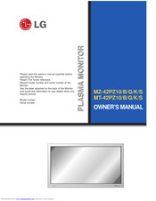 LG MZ-42PZ10B Owner's Manual