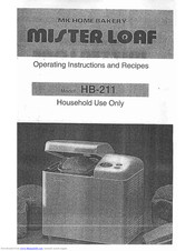 mister loaf bread maker instruction manual