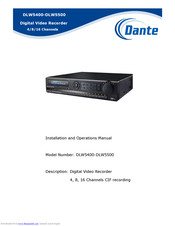 Dante DLW5400 Installation And Operation Manual