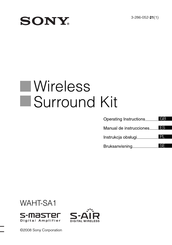 Sony WAHTSA1 - Wireless Audio Delivery System Operating Instructions Manual