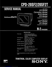 Sony Trinitron CPD-20SF2 Service Manual