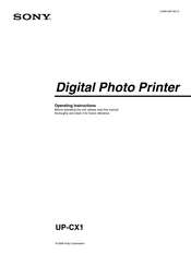 Sony UP-CX1 series Operating Instructions Manual