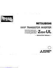 Mitsubishi Electric Freqrol Z024-UL Instruction Manual