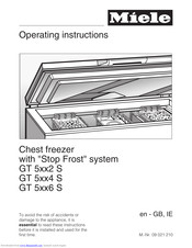 Miele GT 54 S Operating Instructions Manual