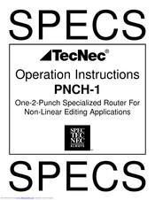 TecNec PNCH-1 Operation Instructions Manual