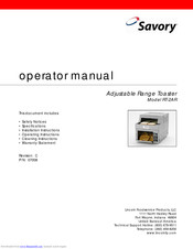 Savory ADJUSTABLE RANGE RT-2AR Operator's Manual