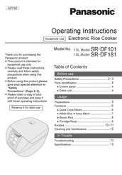 Panasonic SR-DF101 Operating Instructions Manual